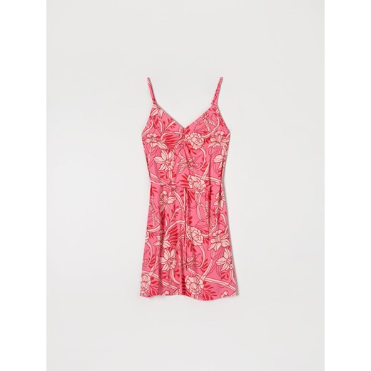 Sinsay - Sukienka mini na ramiączkach - Pomarańczowy Sinsay M Sinsay