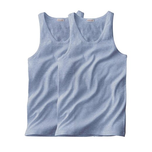 Koszulka na ramiączkach, męska, EMINENCE (pakiet 2 szt.) la-redoute-pl niebieski ściągacz
