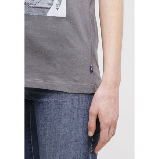 s.Oliver Denim Tshirt z nadrukiem concrete grey placed prin zalando szary krótkie