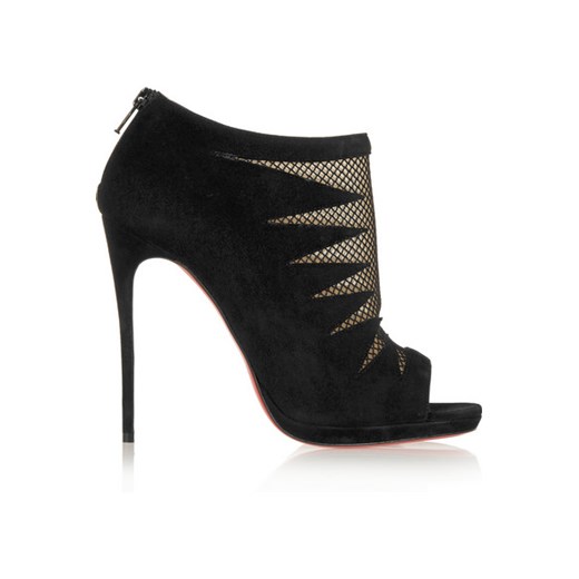 Disorder 120 suede and mesh ankle boots net-a-porter czarny 