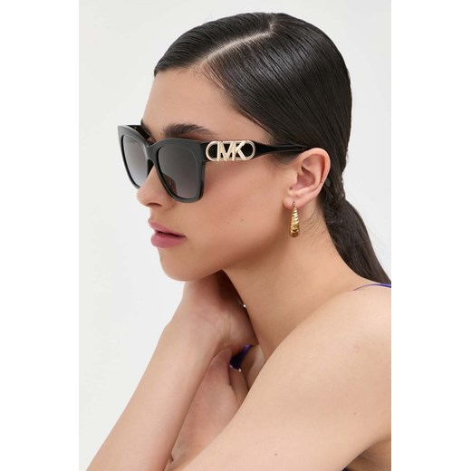 Michael Kors okulary przeciwsłoneczne EMPIRE SQUARE damskie kolor czarny 0MK2182U ze sklepu ANSWEAR.com w kategorii Okulary przeciwsłoneczne damskie - zdjęcie 160408036