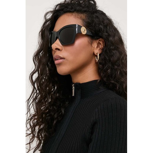 Versace okulary przeciwsłoneczne damskie kolor czarny 0VE4452 ze sklepu ANSWEAR.com w kategorii Okulary przeciwsłoneczne damskie - zdjęcie 160410745