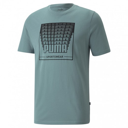 Męski t-shirt z nadrukiem PUMA Wording Graphic Tee Puma L Sportstylestory.com okazja