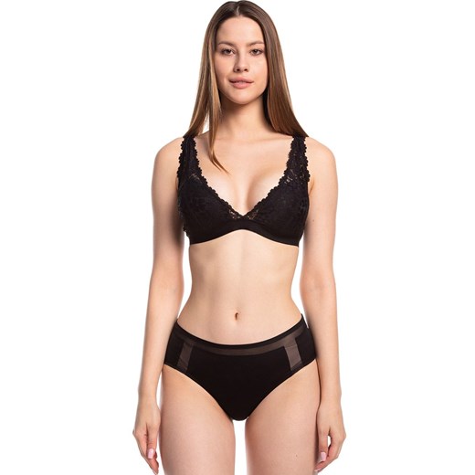 Bezszwowe figi damskie L-POL5025MS-02, Kolor czarny, Rozmiar L, LAMA ze sklepu Intymna w kategorii Majtki damskie - zdjęcie 160411398