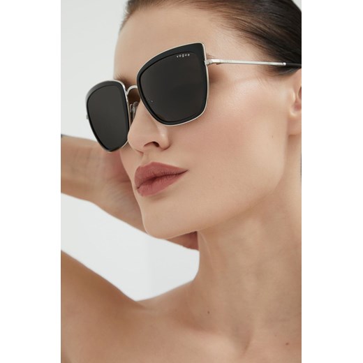 okulary przeciwsłoneczne damskie kolor czarny ze sklepu ANSWEAR.com w kategorii Okulary przeciwsłoneczne damskie - zdjęcie 160427368