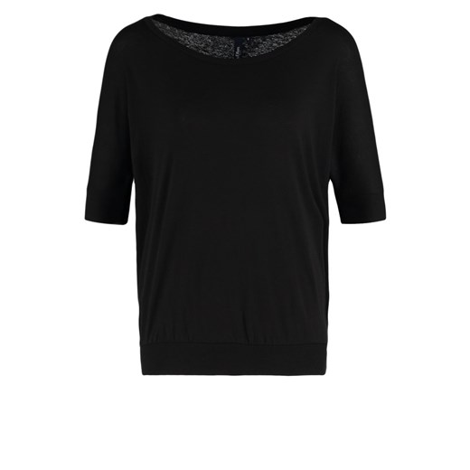 s.Oliver Denim Tshirt basic black zalando czarny abstrakcyjne wzory