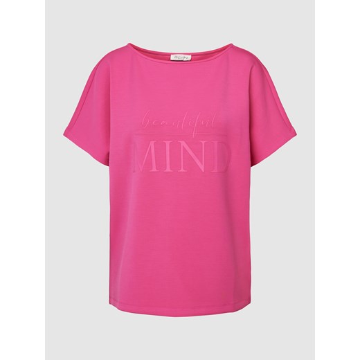 Bluza z krótkim rękawem i nadrukowanym napisem model ‘Sonja’ Christian Berg Woman S Peek&Cloppenburg