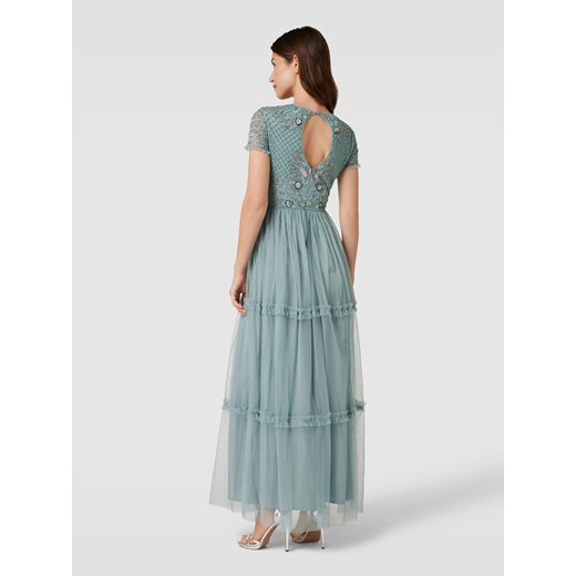 Sukienka wieczorowa z kwiatowym haftem Lace & Beads XXS Peek&Cloppenburg