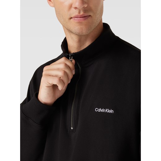 Bluza z krótkim zamkiem błyskawicznym model ‘QUARTER ZIP’ Calvin Klein Underwear M wyprzedaż Peek&Cloppenburg 