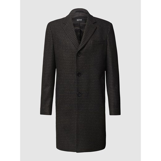 Płaszcz wełniany o kroju slim fit ze wzorem w pepitkę model ‘Hyde’ 56 okazja Peek&Cloppenburg 