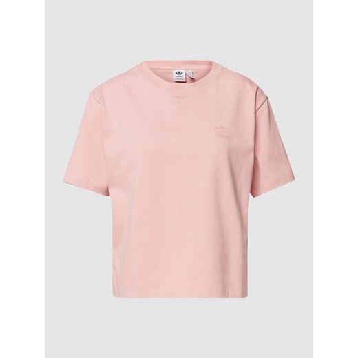 Bluzka damska Adidas Originals różowa w sportowym stylu z krótkim rękawem z bawełny