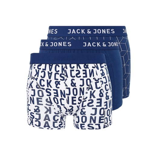 Jack & Jones FICTION 3 PACK  Panty estate blue zalando granatowy bawełna
