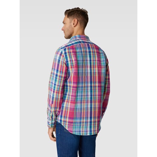 Koszula casualowa o kroju classic fit z dodatkiem lnu i wzorem w kratkę vichy Polo Ralph Lauren S okazyjna cena Peek&Cloppenburg