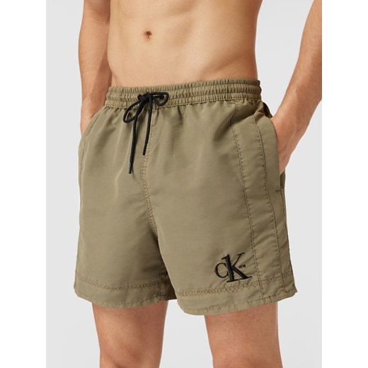 Spodenki kąpielowe z wyhaftowanym logo Calvin Klein Underwear S Peek&Cloppenburg  promocyjna cena
