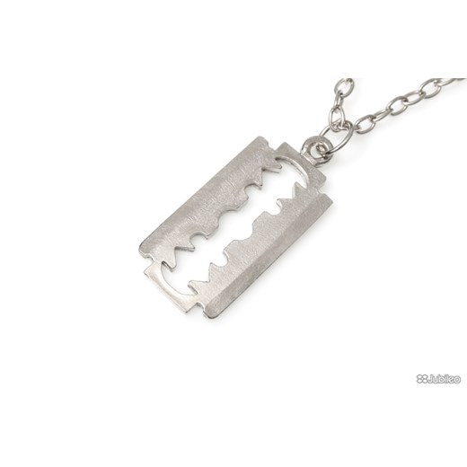 WISIOREK ŻYLETKA NA ŁAŃCUSZKU kolor srebrny metal jubileo-pl szary na łańcuszku