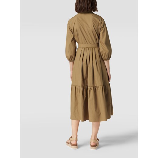 Sukienka koszulowa o długości midi z paskiem w talii model ‘Diana’ 44 promocja Peek&Cloppenburg 