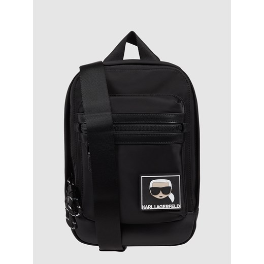 Torba na ramię z dodatkiem skóry Karl Lagerfeld One Size okazja Peek&Cloppenburg