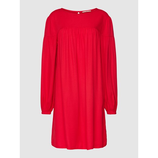 Sukienka Esprit z okrągłym dekoltem mini oversize z długim rękawem casual