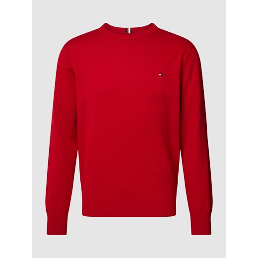 Sweter z dzianiny z wyhaftowanym logo Tommy Hilfiger L Peek&Cloppenburg