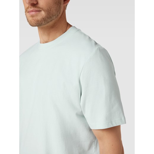 T-shirt z prążkowanym,okrągłym dekoltem model ‘SUS’ Esprit XXL promocja Peek&Cloppenburg 