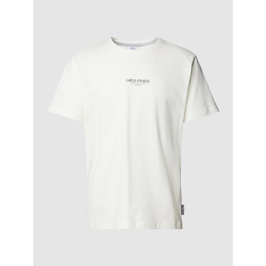 T-shirt z nadrukiem z logo Carlo Colucci XL Peek&Cloppenburg 
