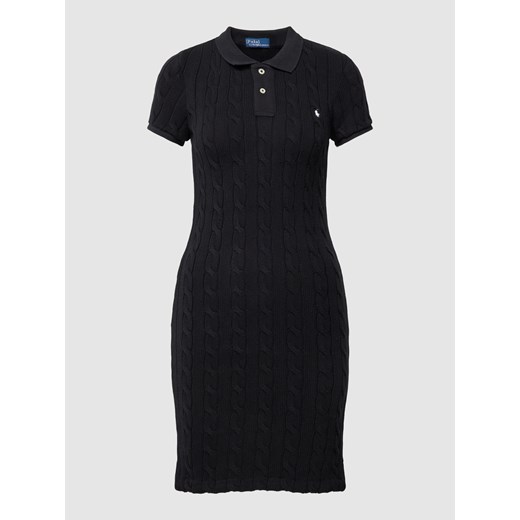 Sukienka polo o długości do kolan ze ściegiem warkoczowym Polo Ralph Lauren XS Peek&Cloppenburg