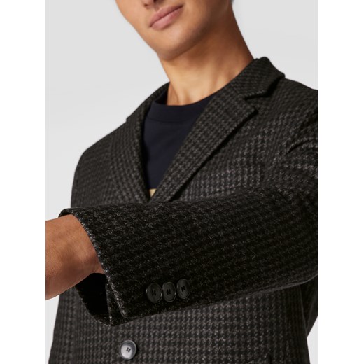 Płaszcz wełniany o kroju slim fit ze wzorem w pepitkę model ‘Hyde’ 56 promocja Peek&Cloppenburg 