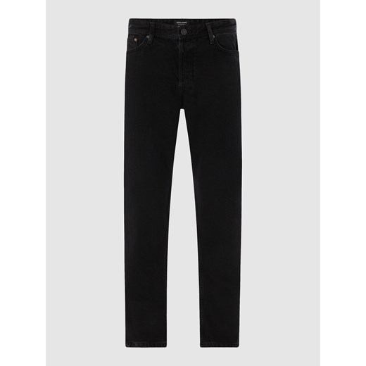 Czarne jeansy męskie Jack & Jones z bawełny