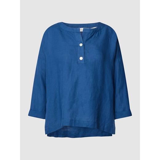 Bluzka z czystego lnu z bocznymi rozcięciami ze sklepu Peek&Cloppenburg  w kategorii Bluzki damskie - zdjęcie 160584486