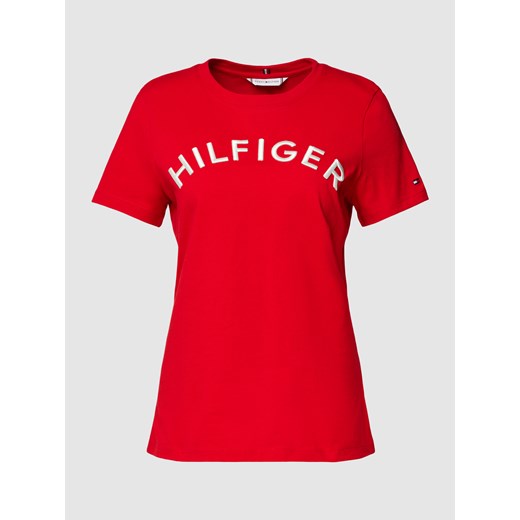 T-shirt z detalami z logo Tommy Hilfiger L promocyjna cena Peek&Cloppenburg