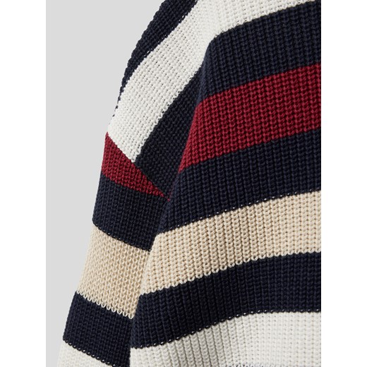 Sweter z dzianiny z bawełny ze wzorem w paski 140 Peek&Cloppenburg 