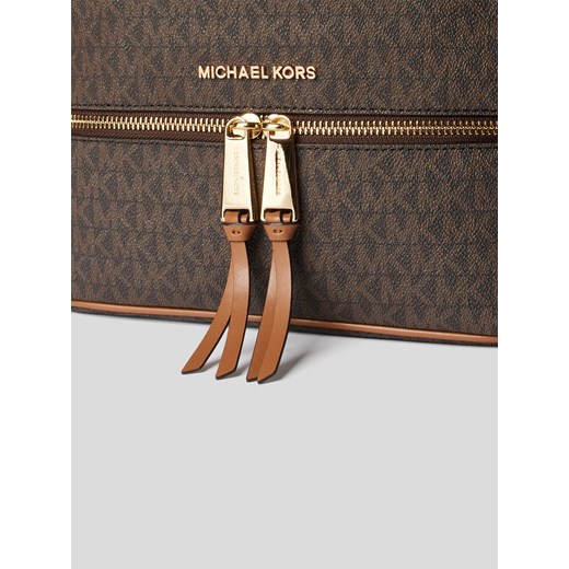 Plecak skórzany ze wzorem z logo Michael Michael Kors One Size Peek&Cloppenburg
