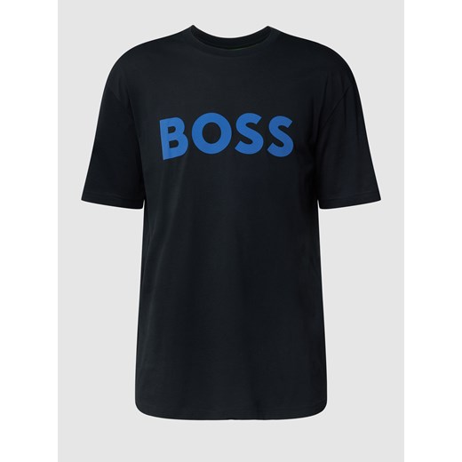 T-shirt męski czarny BOSS HUGO z krótkim rękawem