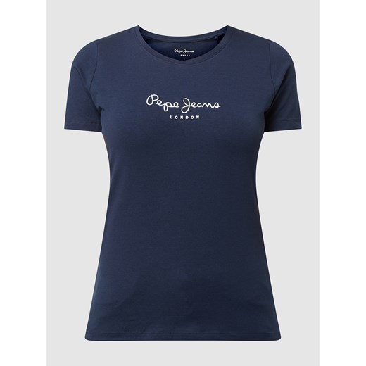 T-shirt z nadrukiem z logo Pepe Jeans XS wyprzedaż Peek&Cloppenburg 