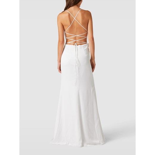 Sukienka Luxuar Fashion bez rękawów kopertowa 