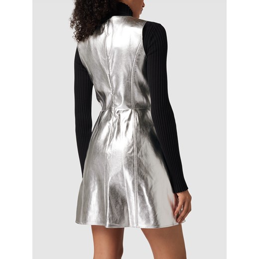 Sukienka Armani Exchange elegancka rozkloszowana bez rękawów mini z okrągłym dekoltem 