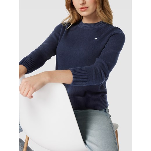 Sweter z dzianiny z detalem z logo model ‘Icon’ Gant S promocja Peek&Cloppenburg 
