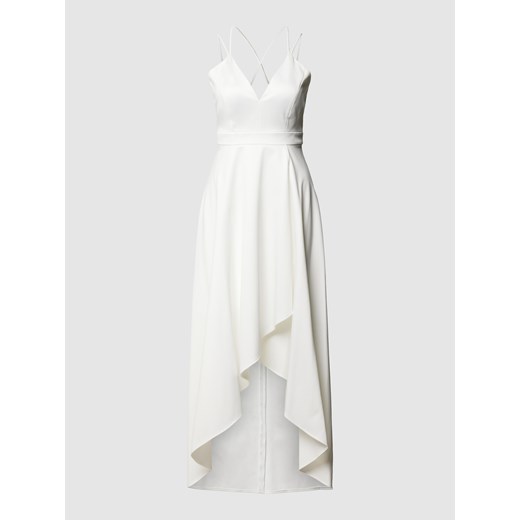 Sukienka Jake*s na ślub cywilny w serek biała elegancka rozkloszowana bez rękawów 