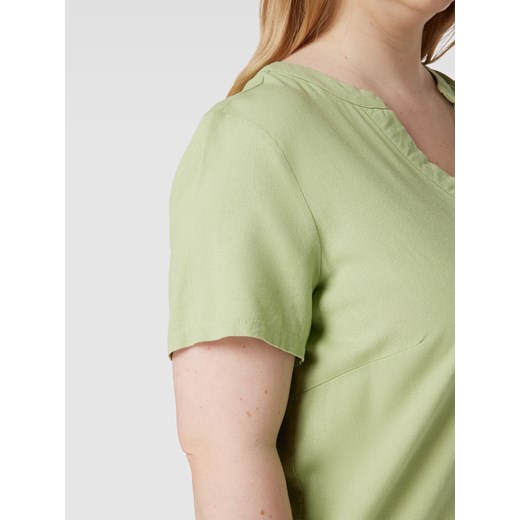 Bluzka damska Vero Moda z dekoltem w serek zielona 