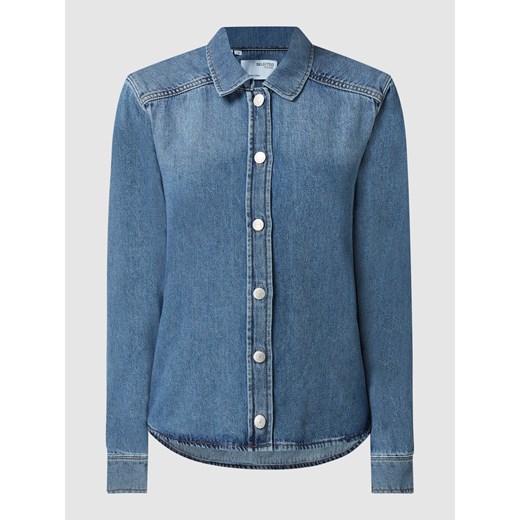 Bluzka jeansowa z bawełny model ‘Mille’ Selected Femme 38 promocja Peek&Cloppenburg