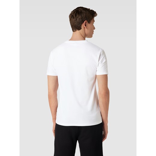 T-shirt męski Moschino biały młodzieżowy z krótkim rękawem 