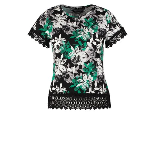Dorothy Perkins Tshirt z nadrukiem black zalando zielony abstrakcyjne wzory