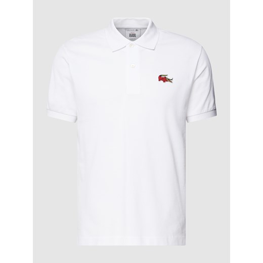 T-shirt męski Lacoste biały z krótkim rękawem 