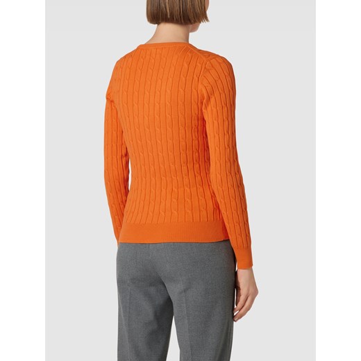 Sweter z dzianiny z wzorem warkocza Gant M okazyjna cena Peek&Cloppenburg