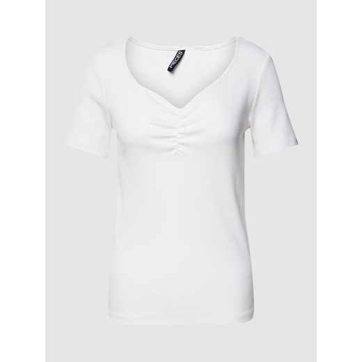T-shirt z dekoltem w serek model ‘TANIA’ Pieces S Peek&Cloppenburg 