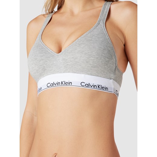 Kup online Calvin Klein Underwear Stanik z elastycznym paskiem z logo  (czarny)
