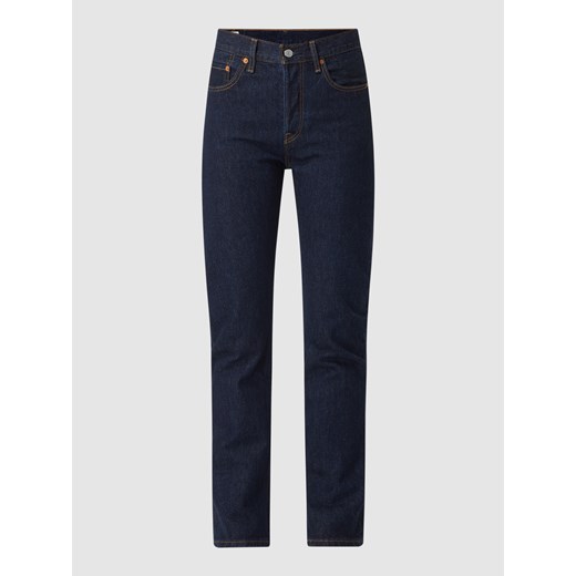 Jeansy z wysokim stanem o kroju straight fit z bawełny model ‘501’ 31/32 wyprzedaż Peek&Cloppenburg 