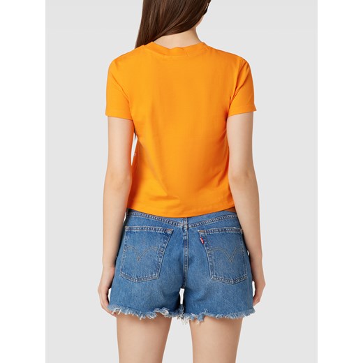Bluzka damska Calvin Klein bawełniana z okrągłym dekoltem z krótkimi rękawami