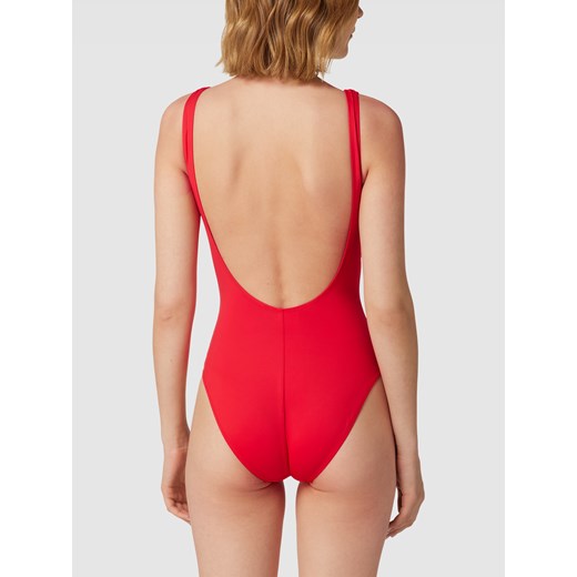 Kostium kąpielowy z detalem z logo model ‘SIGNATURE SOLIDS 1 PIECE’ Polo Ralph Lauren M okazyjna cena Peek&Cloppenburg 