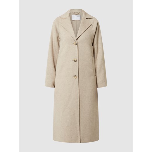 Płaszcz wełniany z kołnierzem z połami model ‘New Tama’ Selected Femme 40 Peek&Cloppenburg 